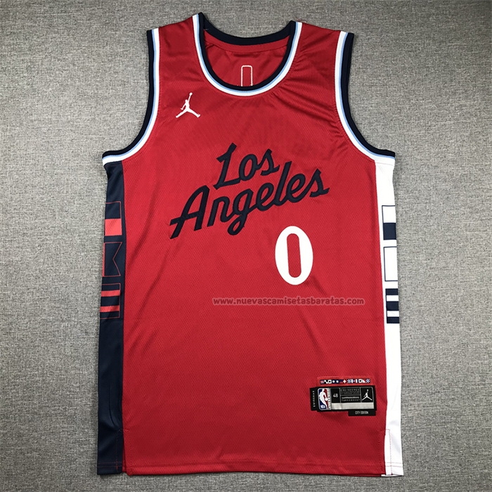 Camiseta Los Angeles Clippers Russell Westbrook NO 0 Statement 2024-25 Rojo